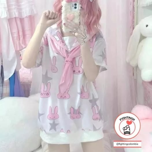 Camiseta Kawaii Conejitos