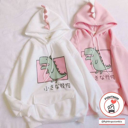 Hoodie Dino Kawaii Pareja