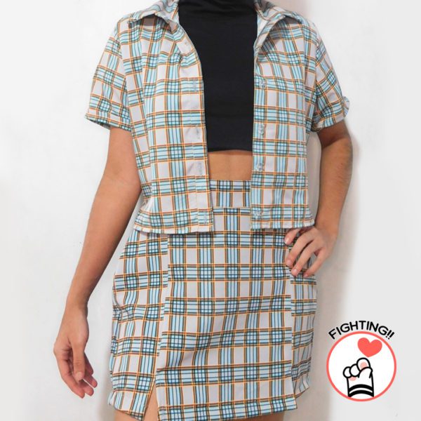 Conjunto Escocés Camisa Falda