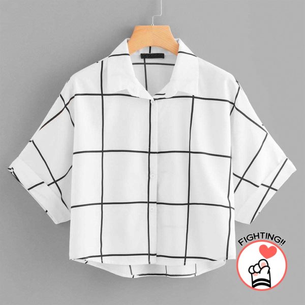 Camisa Estilo Coreano Cuadros