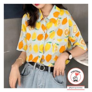 Camisa Limones Naranjas -