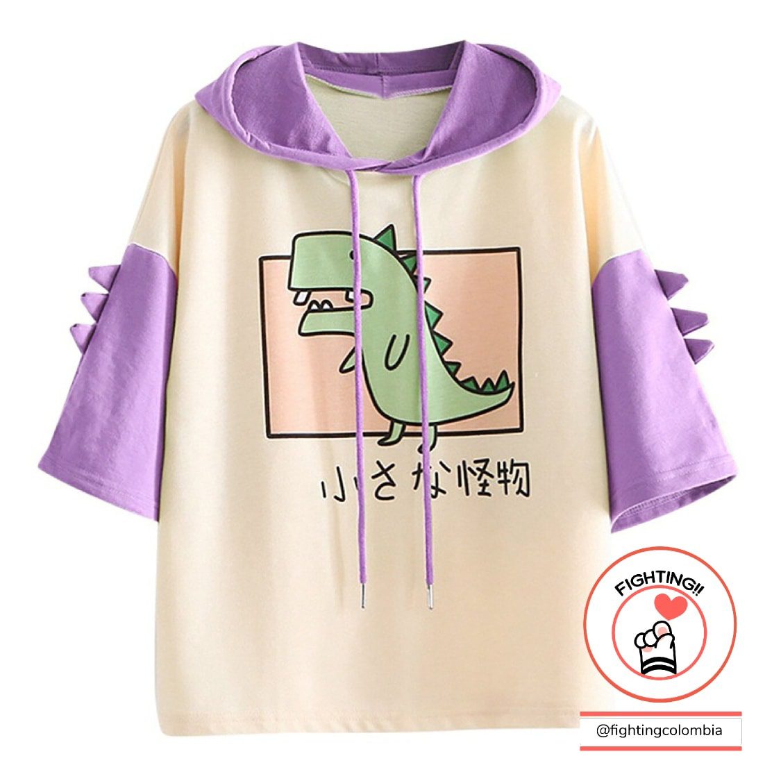 HOODIE MANGA CORTA DINO FIGHTING COLOMBIA