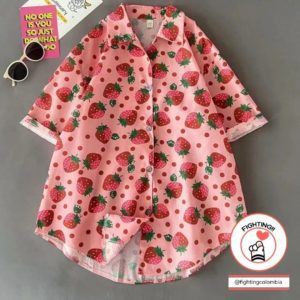 Camisa Fresas Rosa