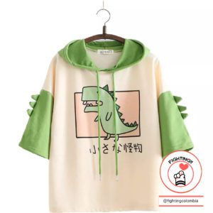 Hoodie Dino Escamas Verdes