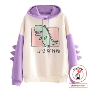 Hoodie Dino Lila