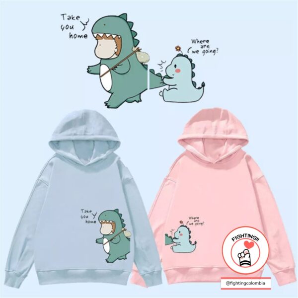 Hoodie Dino Kawaii