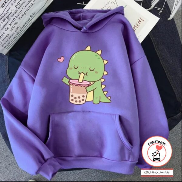 Hoodie Morado Dino