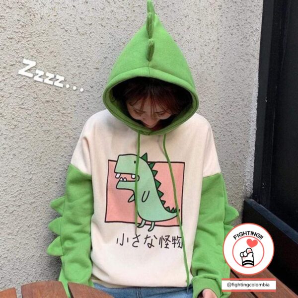 Hoodie Dino Verde