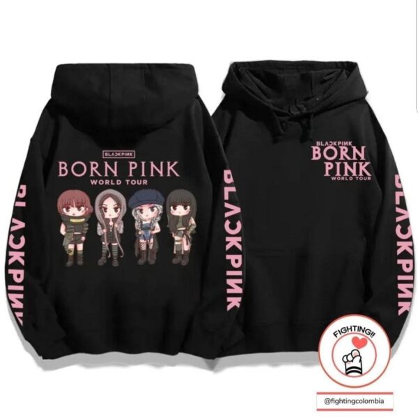 Hoodie Black Pink